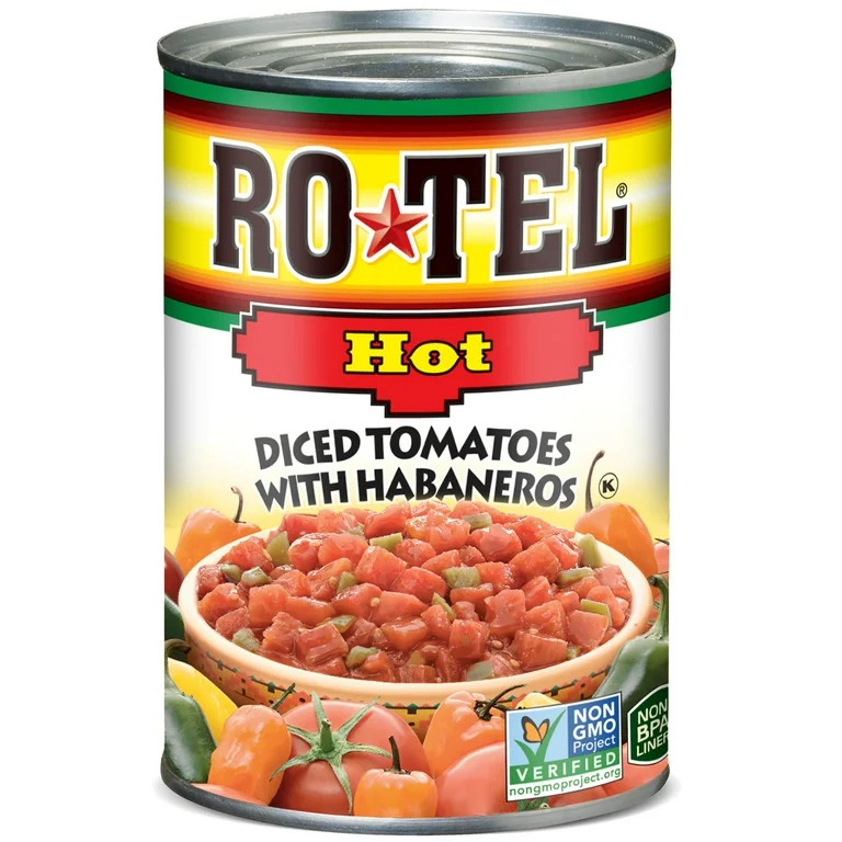 ROTEL Hot Diced Tomatoes with Habaneros, 10 oz | Walmart (US)