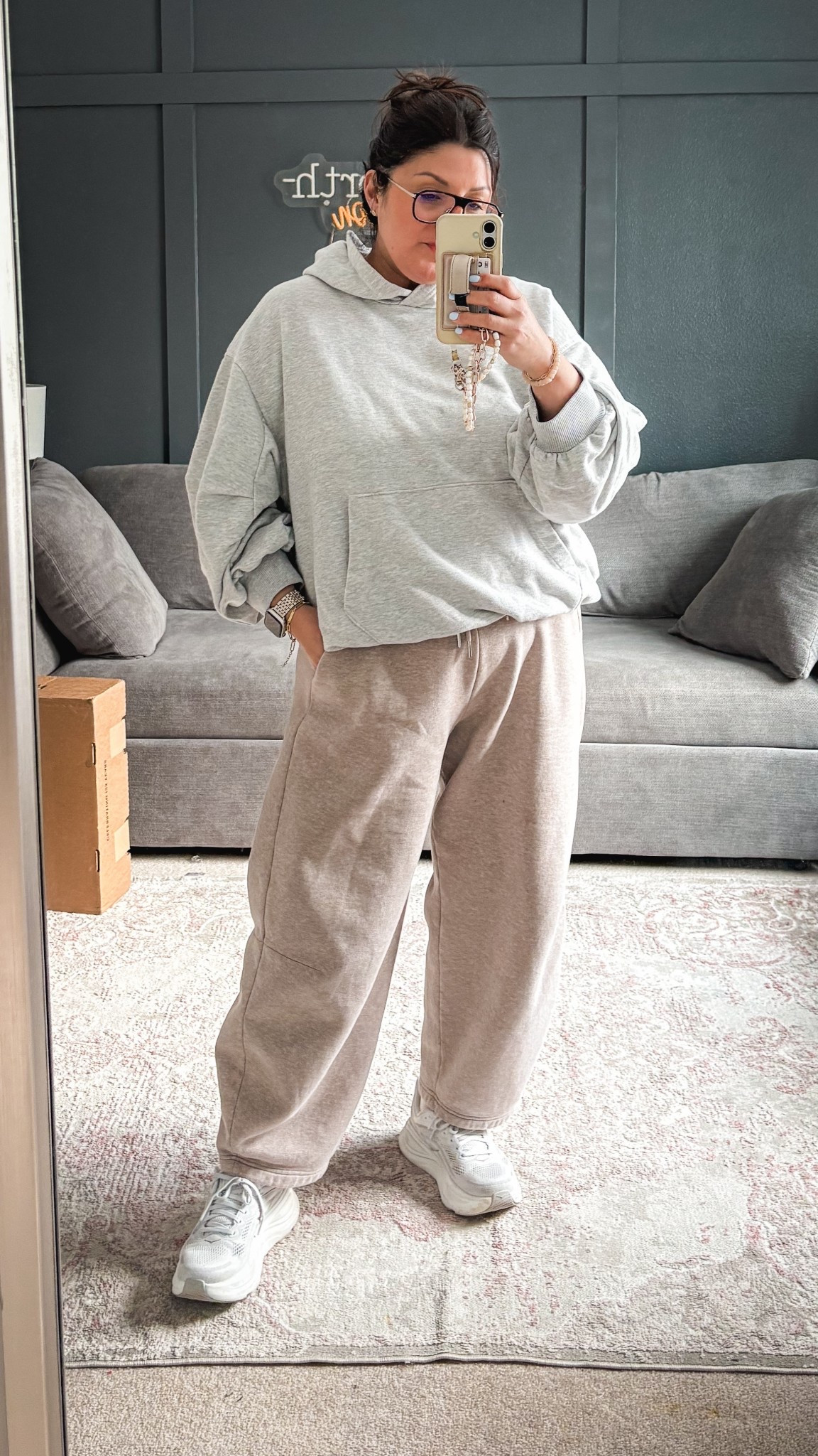 Aerie sweatshirt - XL
Abercrombie barrel sweatpants - L
Hoka sneakers

#LTKSaleAlert #LTKOver40 #LTKMidsize