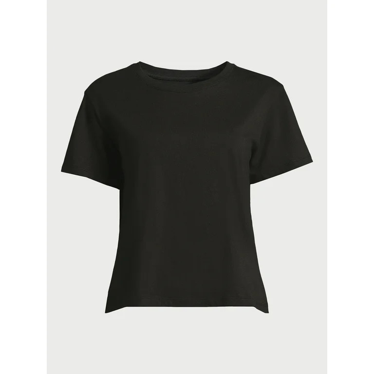Free Assembly Women's Crop Box Tee with Short Sleeves, Sizes XS-XXL | Walmart (US)