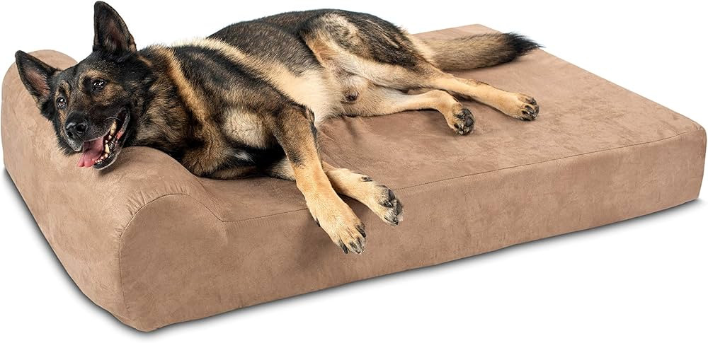 Big Barker Orthopedic Dog Bed w/Headrest - 7” Dog Bed for Large Dogs w/Washable Microsuede Cove... | Amazon (US)