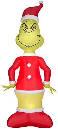 Gemmy Animated Christmas Airblown Inflatable Head Turning Grinch Giant Dr. Seuss, 11.5 ft Tall, R... | Amazon (US)