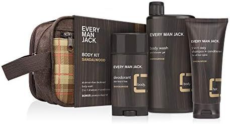 Every Man Jack Sandalwood Bath and Body Gift Set - Includes Three Full-Sized Grooming Essentials - B | Amazon (US)