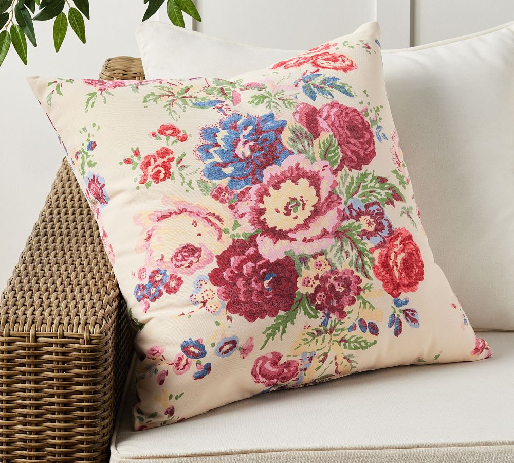 Rosa Printed Outdoor Pillow | Pottery Barn (US)