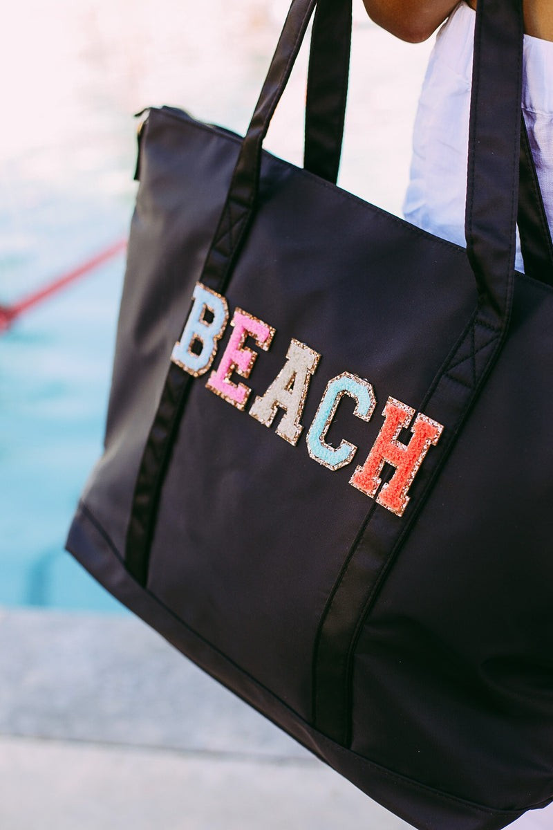 Nylon Black Tote | KenzKustomz