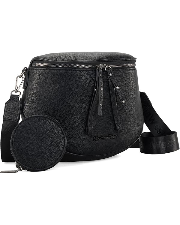 Montana West Large Crossbody Bags for Women Bum Bag Sling Purse with Adjustable Strap | Amazon (US)