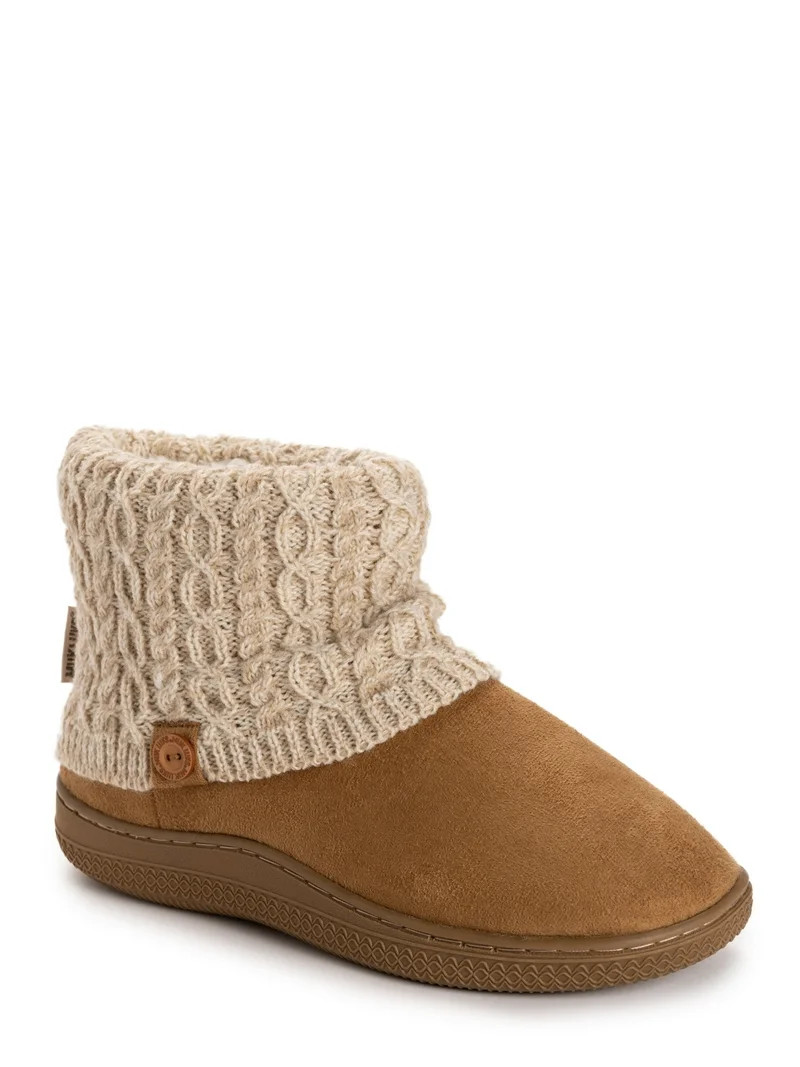 MUK LUKS Women's Cable Knit Slipper Booties | Walmart (US)