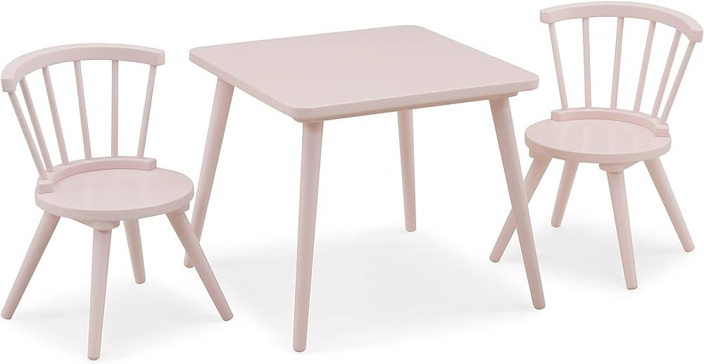Delta Children Windsor Kids Wood Table Chair Set (2 Chairs Included) - Ideal for Arts & Crafts, S... | Amazon (US)