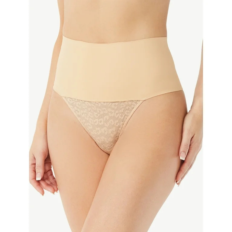Sofia Intimates by Sofia Vergara Women's Smoothing Seamless Lace Thong - Walmart.com | Walmart (US)