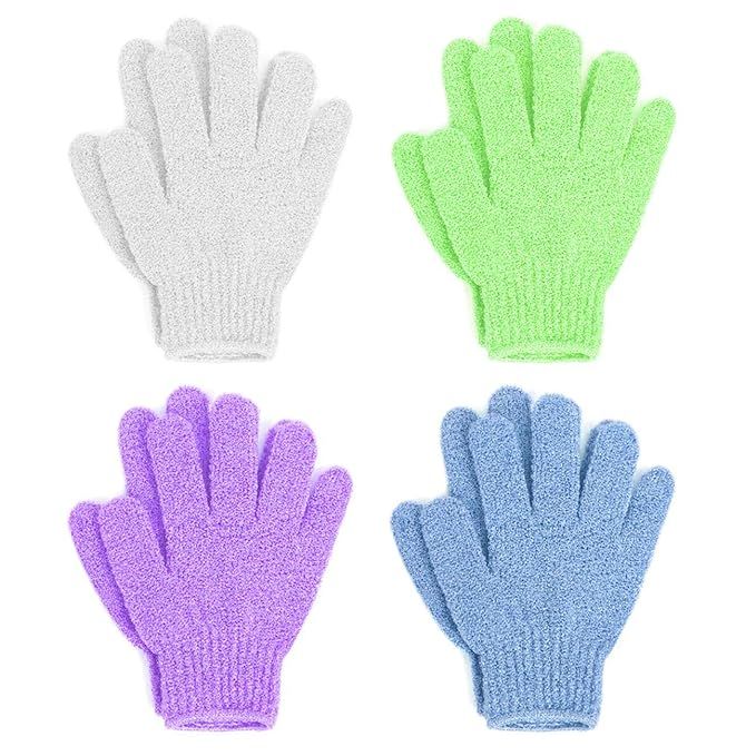 Linda Exfoliating Bath Gloves, Pack of 4 | Amazon (US)