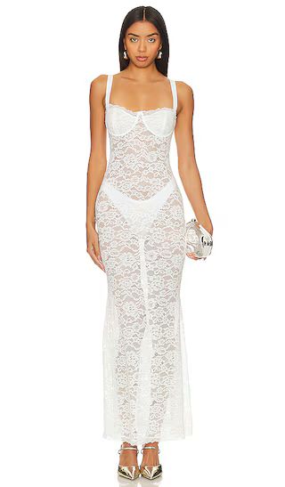 Kaia Slip Dress in White | Revolve Clothing (Global)