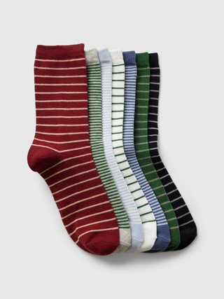 Kids Stripe Crew Socks (7-Pack) | Gap (US)