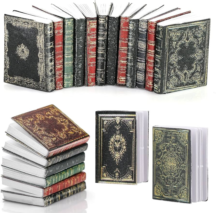 Molain Miniatures Dollhouse Books, 1:12 Scale Mini Books, Model Decoration for Dollhouse Accessor... | Amazon (US)
