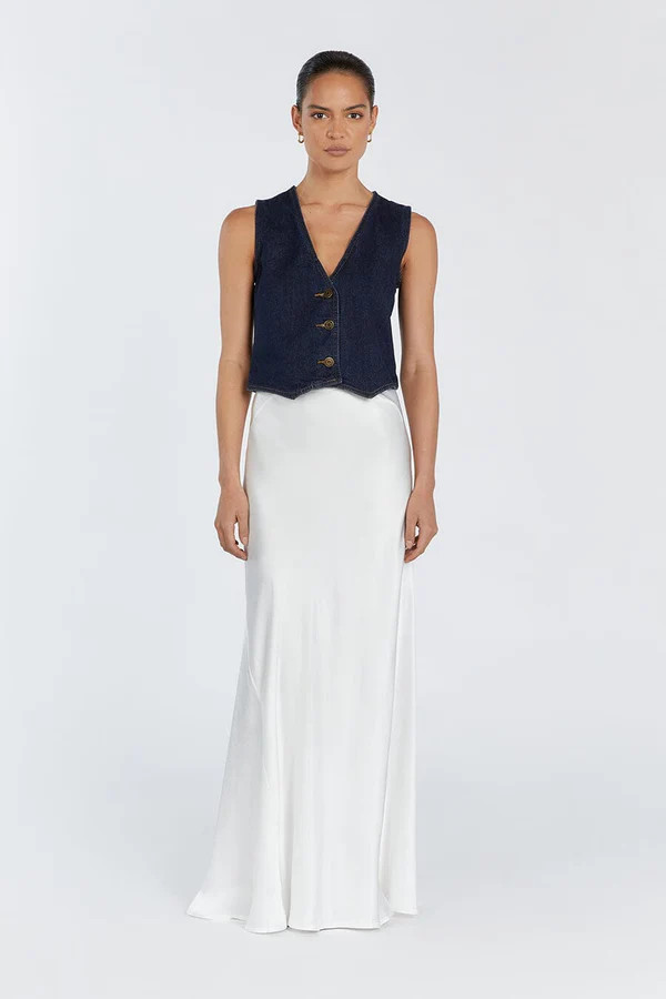 LENNON INDIGO DENIM VEST | DISSH