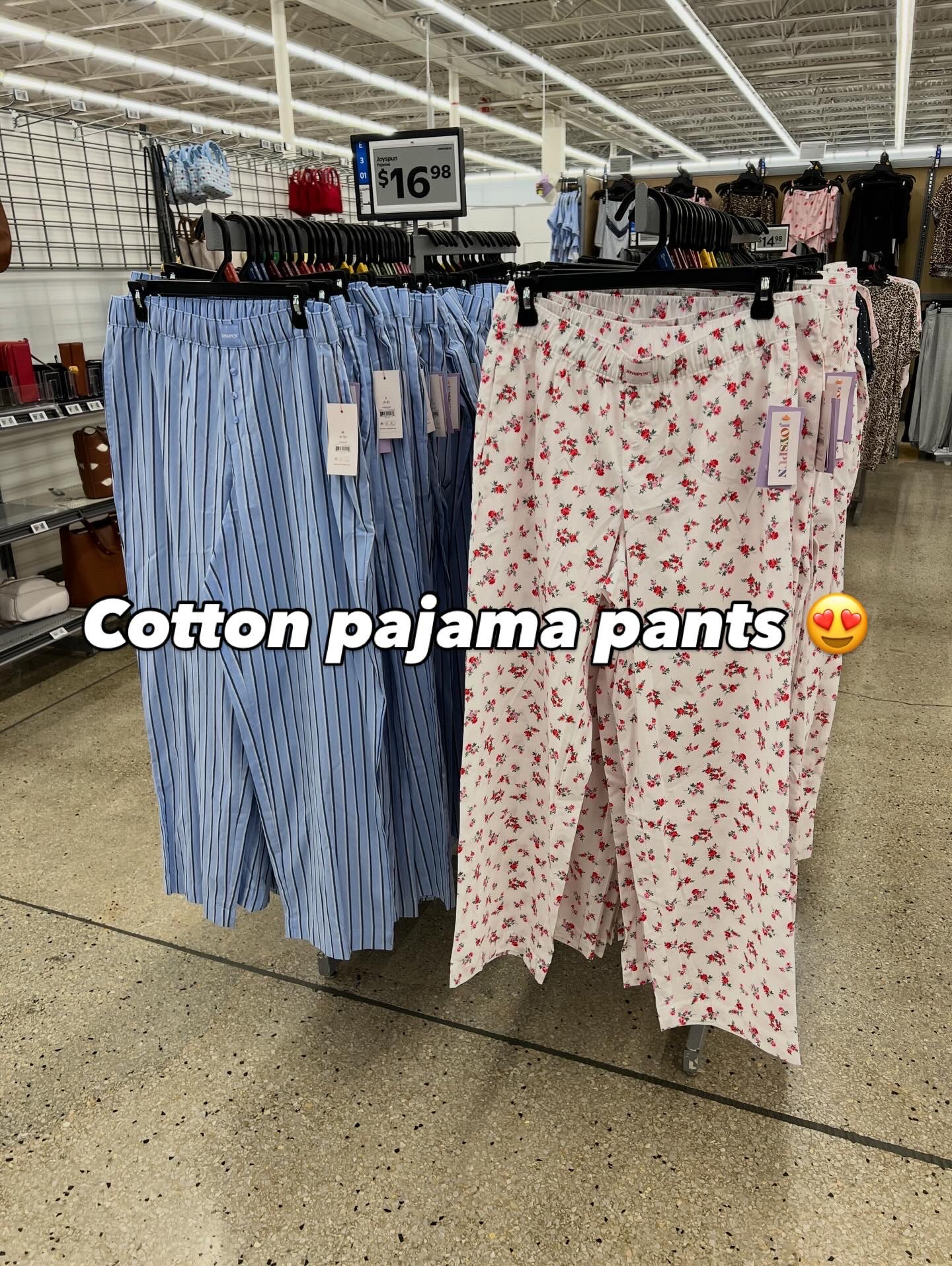 Cutest cotton pajama pants at Walmart! 