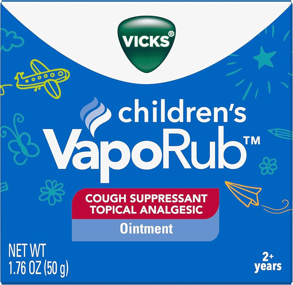 Vicks Children's VapoRub, Topical Cough Suppressant and Analgesic, Relieves Coughs, Minor Aches a... | Amazon (US)