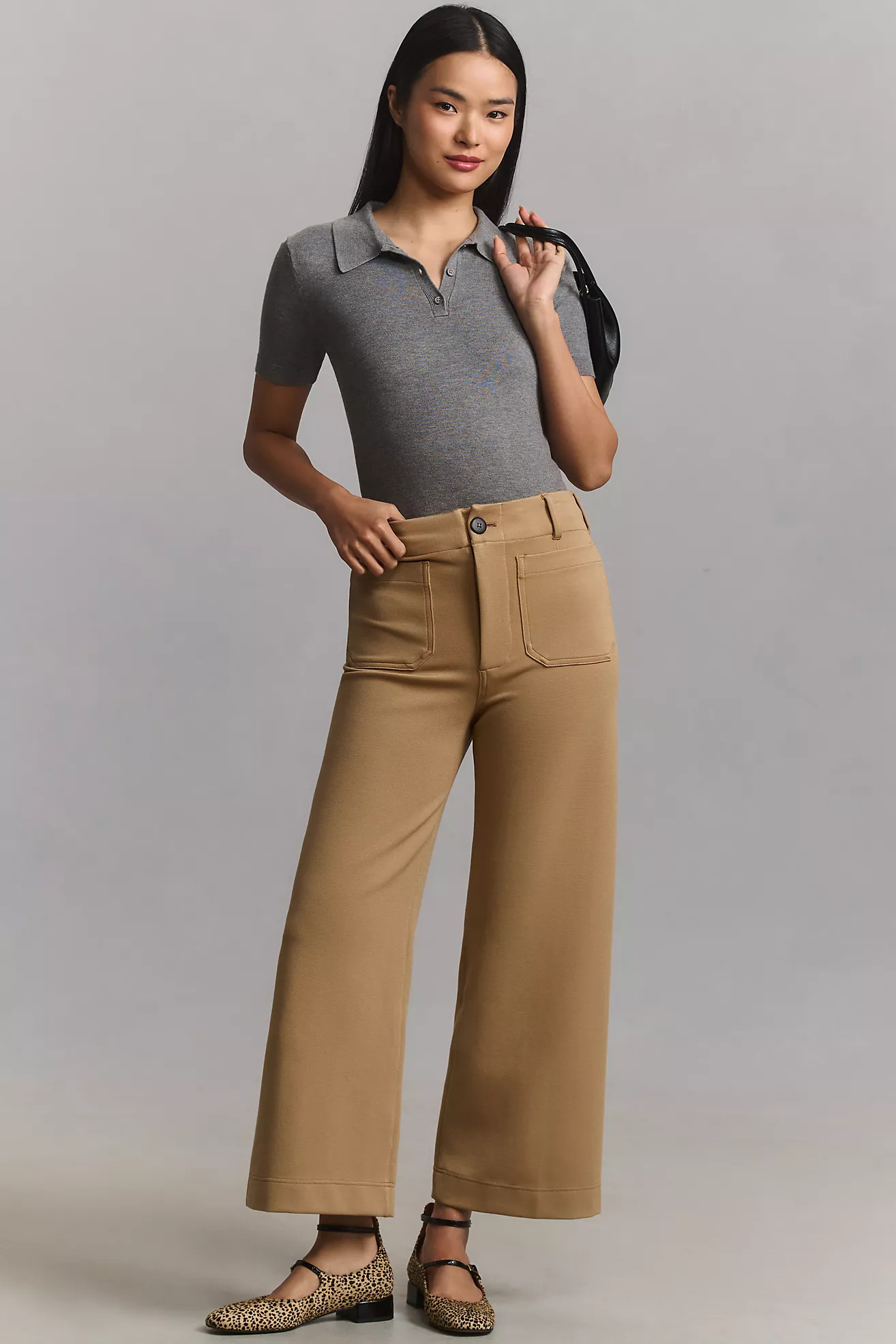 The Colette Cropped Wide-Leg Pants by Maeve: Knit Edition | Anthropologie (US)