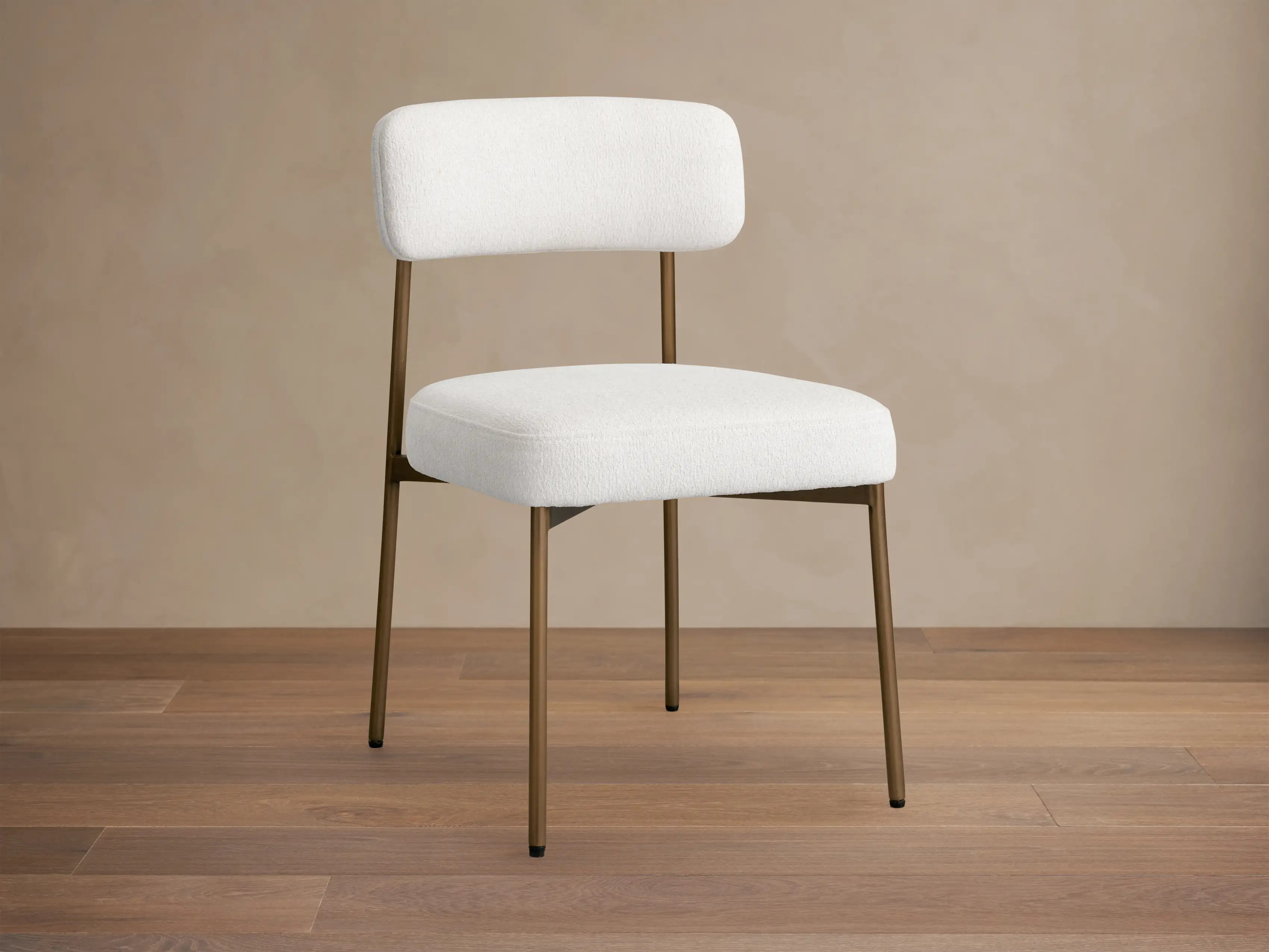 Billie Dining Chair in Antique Brass and Cushing Mellow | Arhaus