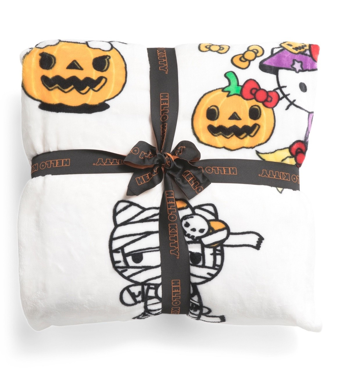 Hello Kitty White Trick or Treat Blanket (Twin or Full/Queen)