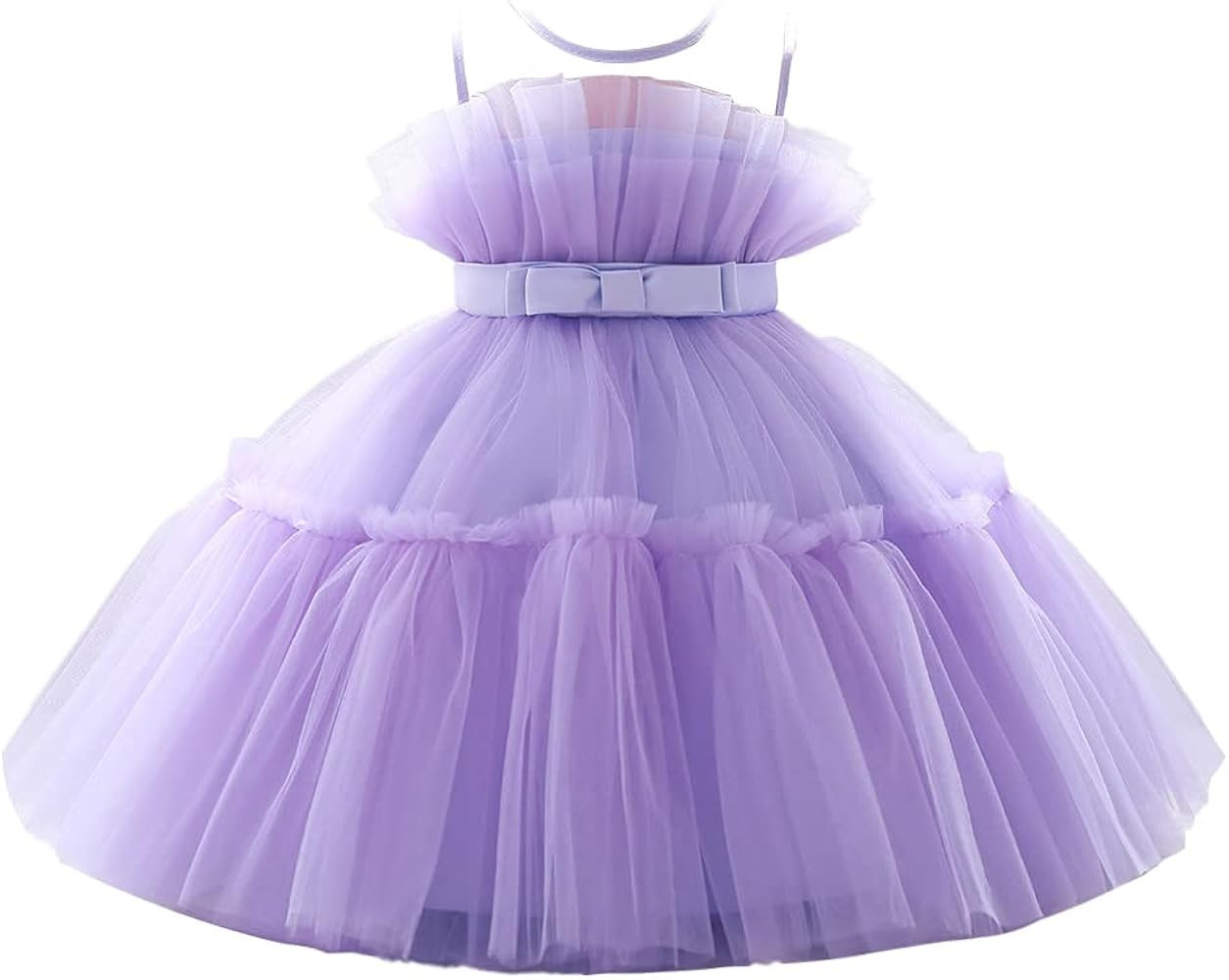 AVAZU 3M-6T 3D Flower Toddler Baby Girls Wedding Pageant Layered Dresses Birthday Party Dress wit... | Amazon (US)