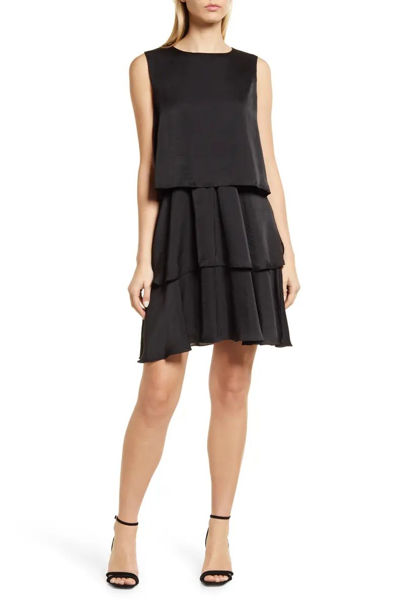 Tiered Ruffle Satin Dress | Nordstrom