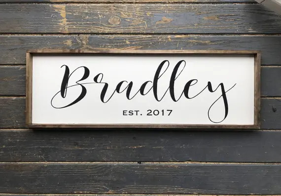 Last Name Sign | Family Name Sign | Wood Family Sign | Wedding Gift | Established sign |  Wood Fr... | Etsy (US)