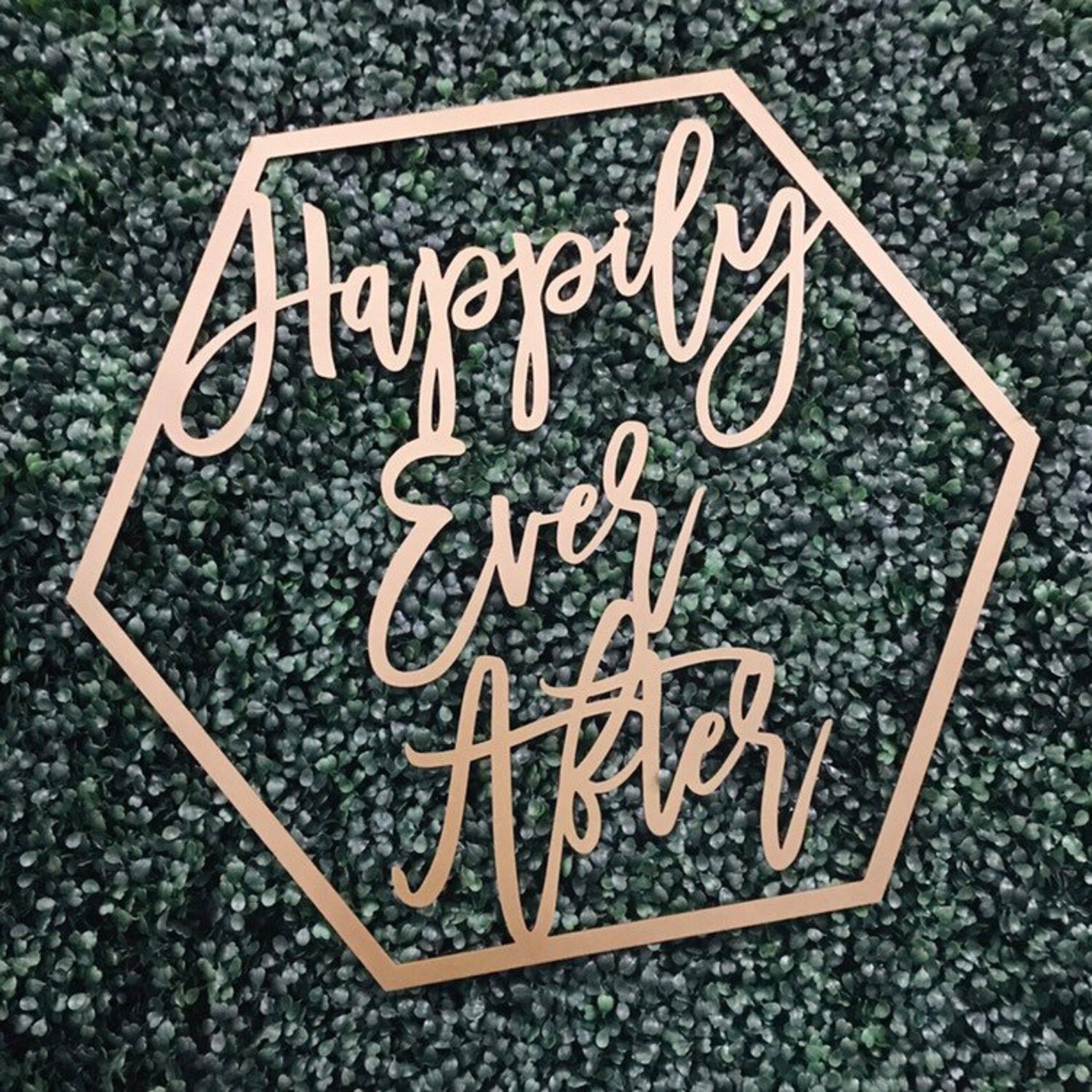Happily Ever After Sign | Gold Metal Happily Ever After Backdrop Sign | Etsy (US)