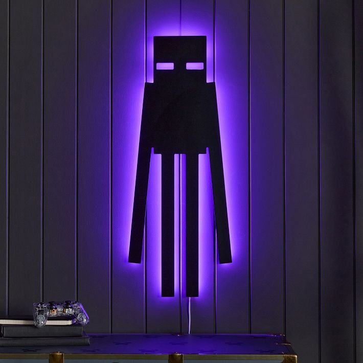 Minecraft Enderman Backlit Wall Light (30") | Pottery Barn Teen