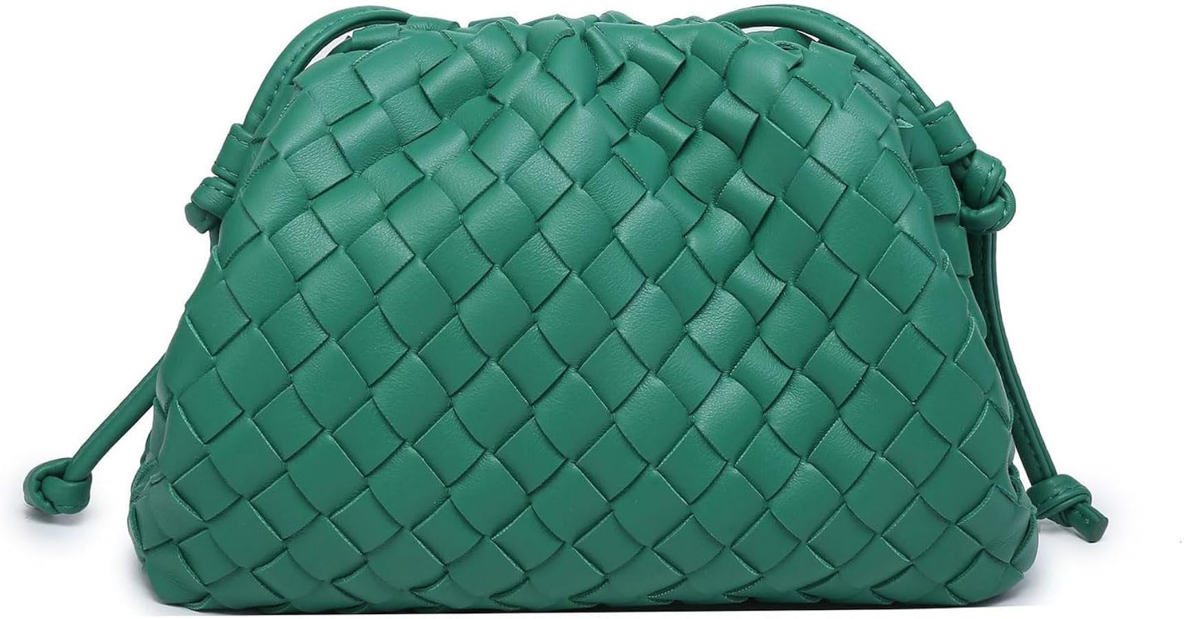 Woven Clutch Purse for Women Fashion Small Square Handbag Vintage Premium Bag PU Leather Handmade... | Amazon (US)