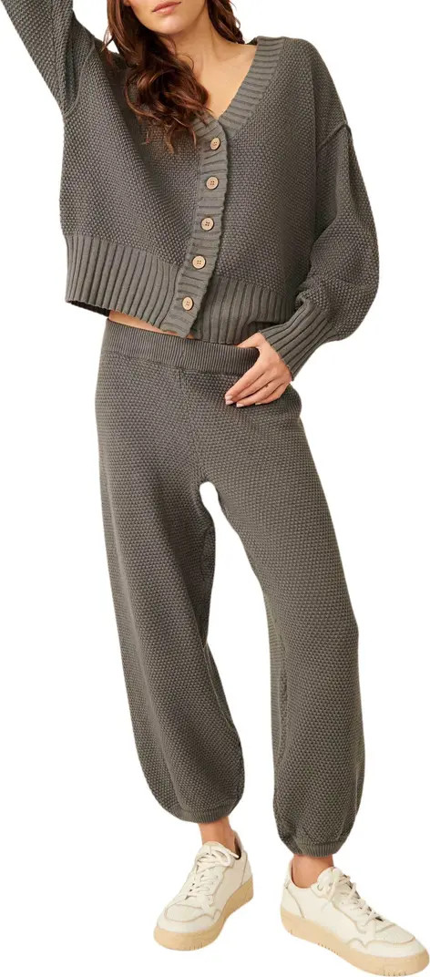 Hailee Waffle Stitch Cardigan & Pants | Nordstrom