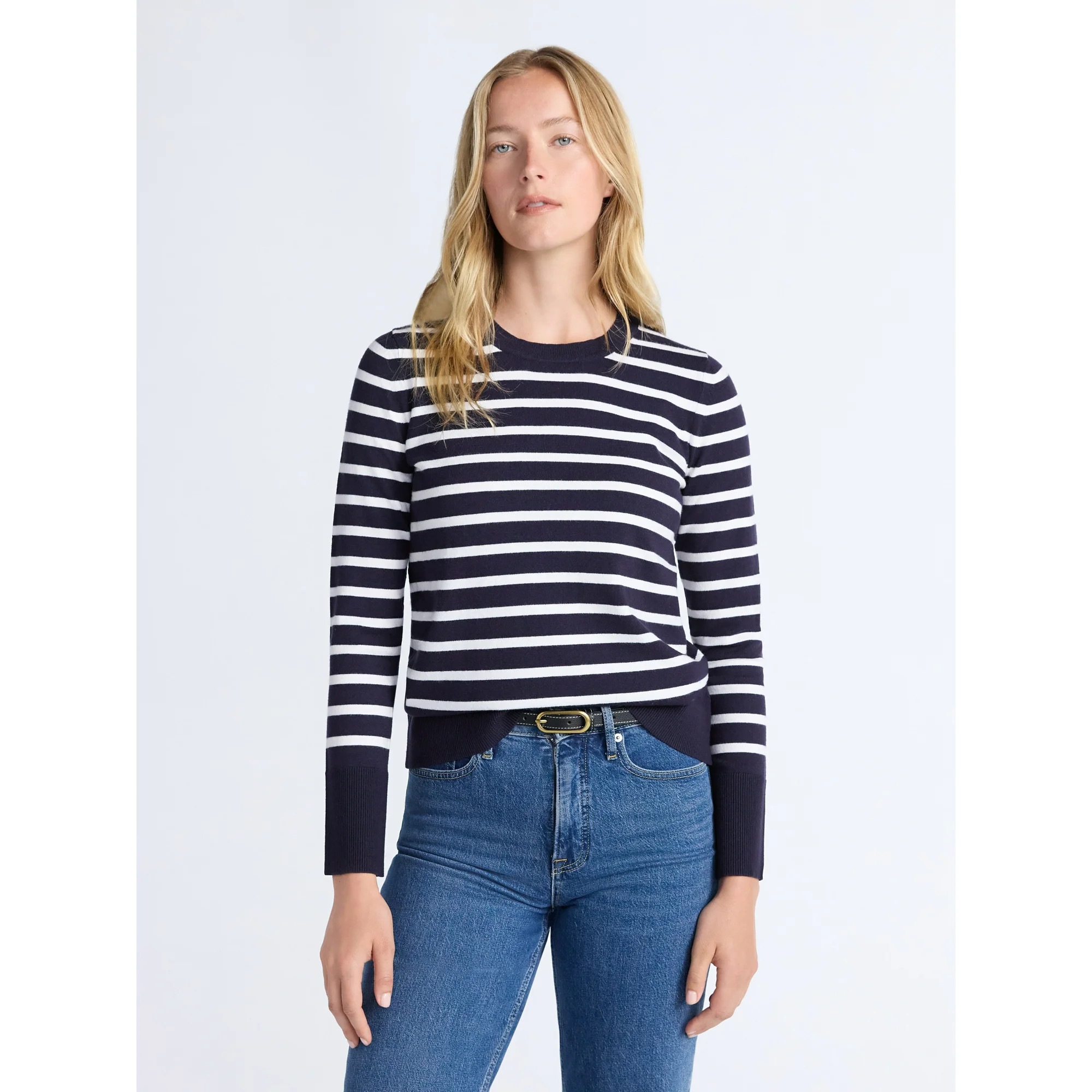 Free Assembly Women's and Women's Plus Cozy Yarn Crewneck Sweater with Long Sleeves. Lightweight,... | Walmart (US)