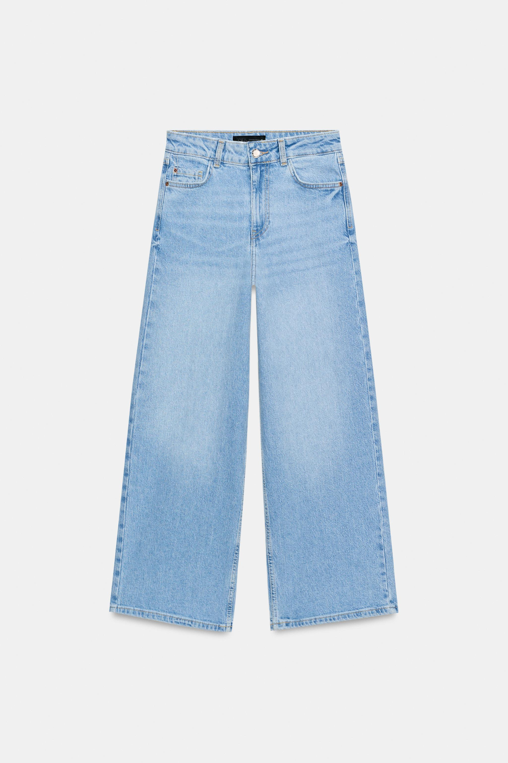 HIGH-WAIST - WIDE-LEG - CROPPED - COMFORTHigh-waist jeans with five pockets. Wide, cropped leg. F... | Zara UK