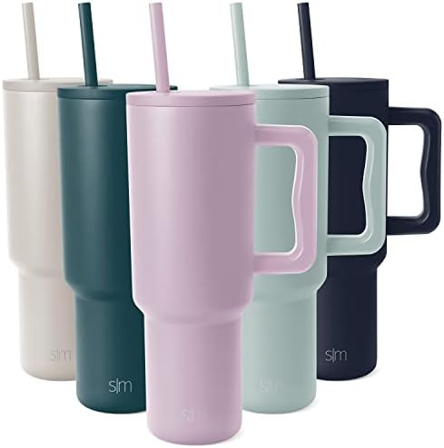 Simple Modern 40 oz Tumbler with Handle and Straw Lid | Insulated Reusable Leakproof Stainless St... | Amazon (US)
