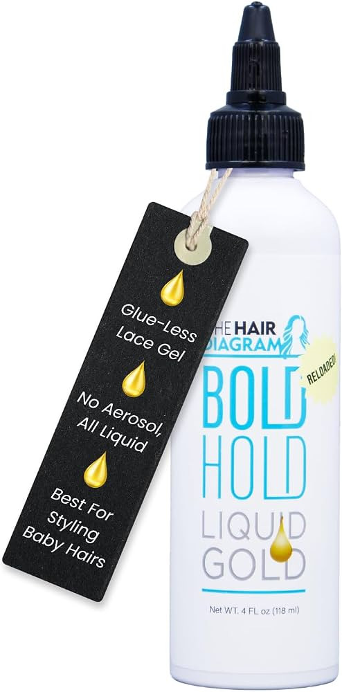 The Hair Diagram - Bold Hold Liquid Gold Reloaded - Glueless Lace Gel - Temporary Hold for Wigs a... | Amazon (US)