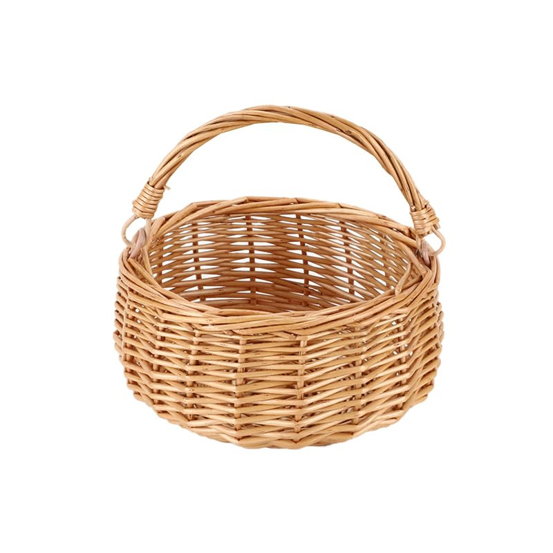 Small Gift Wicker Picnic Basket with Handle,Willow Flower Girl Basket for Weddings，Garden and H... | Amazon (US)