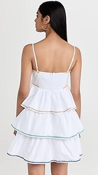 English Factory Women's Colorblock Wave Trim 3 Tiered Dress | Amazon (US)