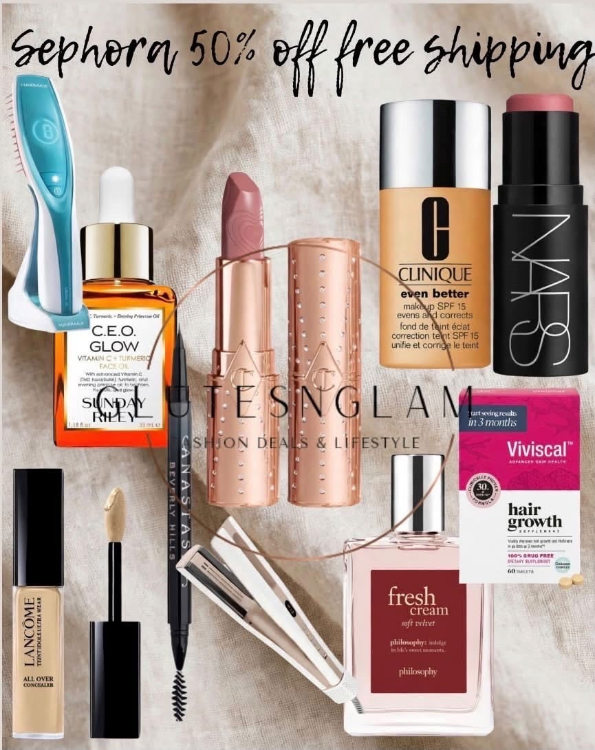 Sephora 50% off beauty sale, perfume, skincare, makeup, Charlotte Tilbury, NARS, Clinique, Sunday Riley vitamin C oil

#LTKSaleAlert #LTKBeauty #LTKselfcare