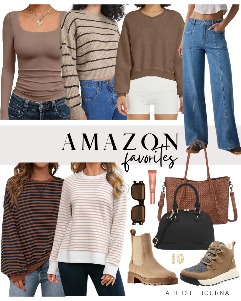 I know you are excited about this week’s Amazon Favorites. I am, too.

I saw this Trendy Queen Long Sleeve shirt and a couple of oversized sweatshirts that are perfect with the Sidefeel wide-leg jeans. It looks so comfy! Wear it with CosyFever Ankle Booties or these cute AIRHAS boots, a pretty dome satchel bag, and SOJOS polarized sunnies. Don’t forget to check out the Charlotte Tilbury Beauty Light Wand Liquid Highlighter, too! 

 #LTKSeasonal #LTKSaleAlert #LTKTravel