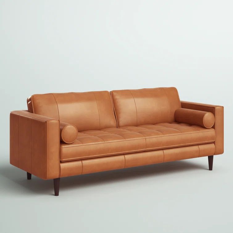 Apgar 88.5" Leather Sofa | Wayfair North America