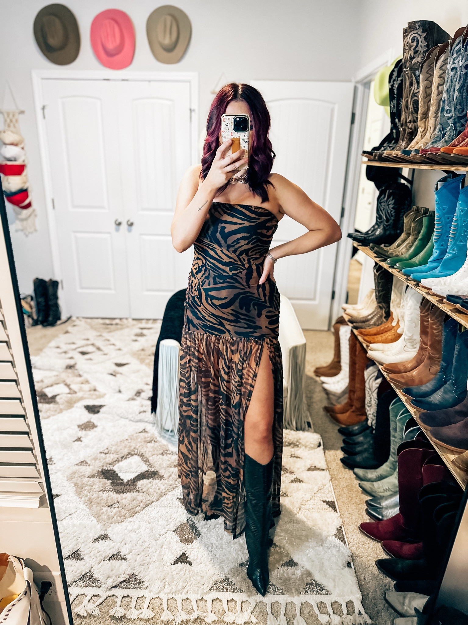 Amazon tiger print formal long dress - look for less for show me your mumu wearing a medium - western NFR fashion - wedding guest dress

#LTKHoliday #LTKStyleTip #LTKWedding