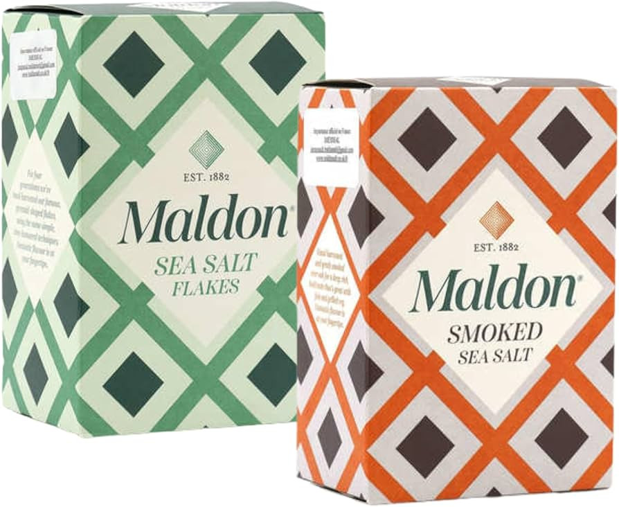 Maldon Variety Pack of Sea Salt Flakes and Smoked Sea Salt, 1 pack of each, 4.4oz | Amazon (US)