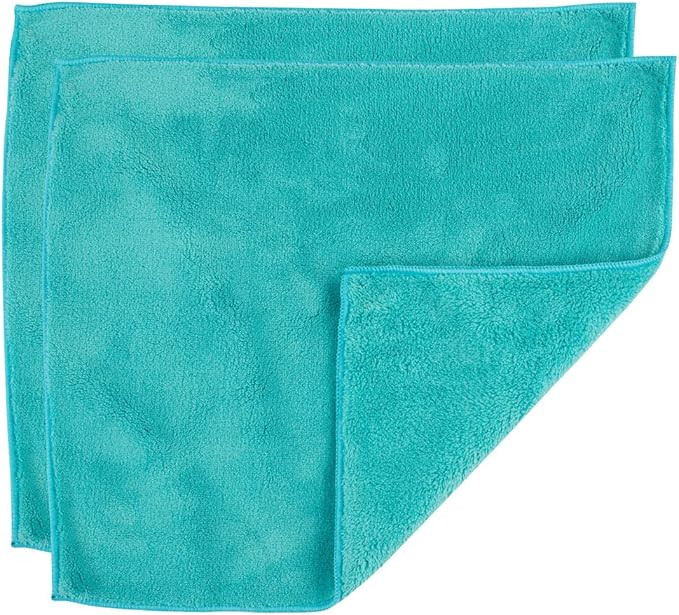 Casabella Microfiber 12" x 14" Cloth, Pack of 2, 1 EA, Blue Dusting, 2 Count | Amazon (US)