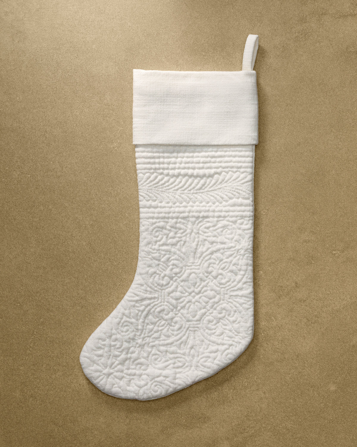 Trapunto Embroidered Stocking | McGee & Co. (US)