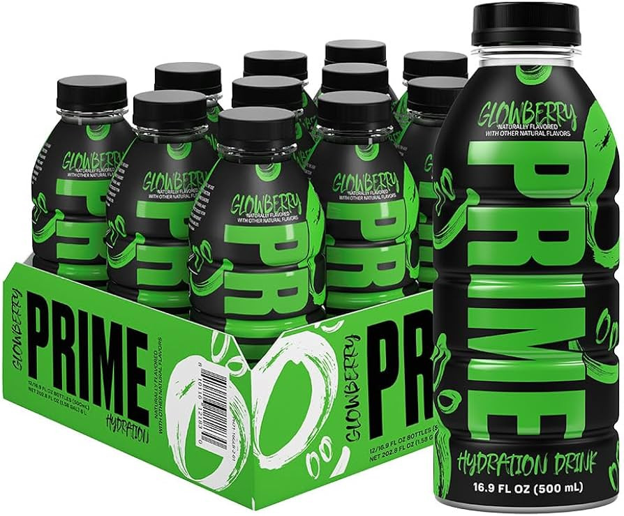 Prime Hydration Sports Drink by Logan Paul & KSI Glowberry - 12 x 500ml Pack | Amazon (US)
