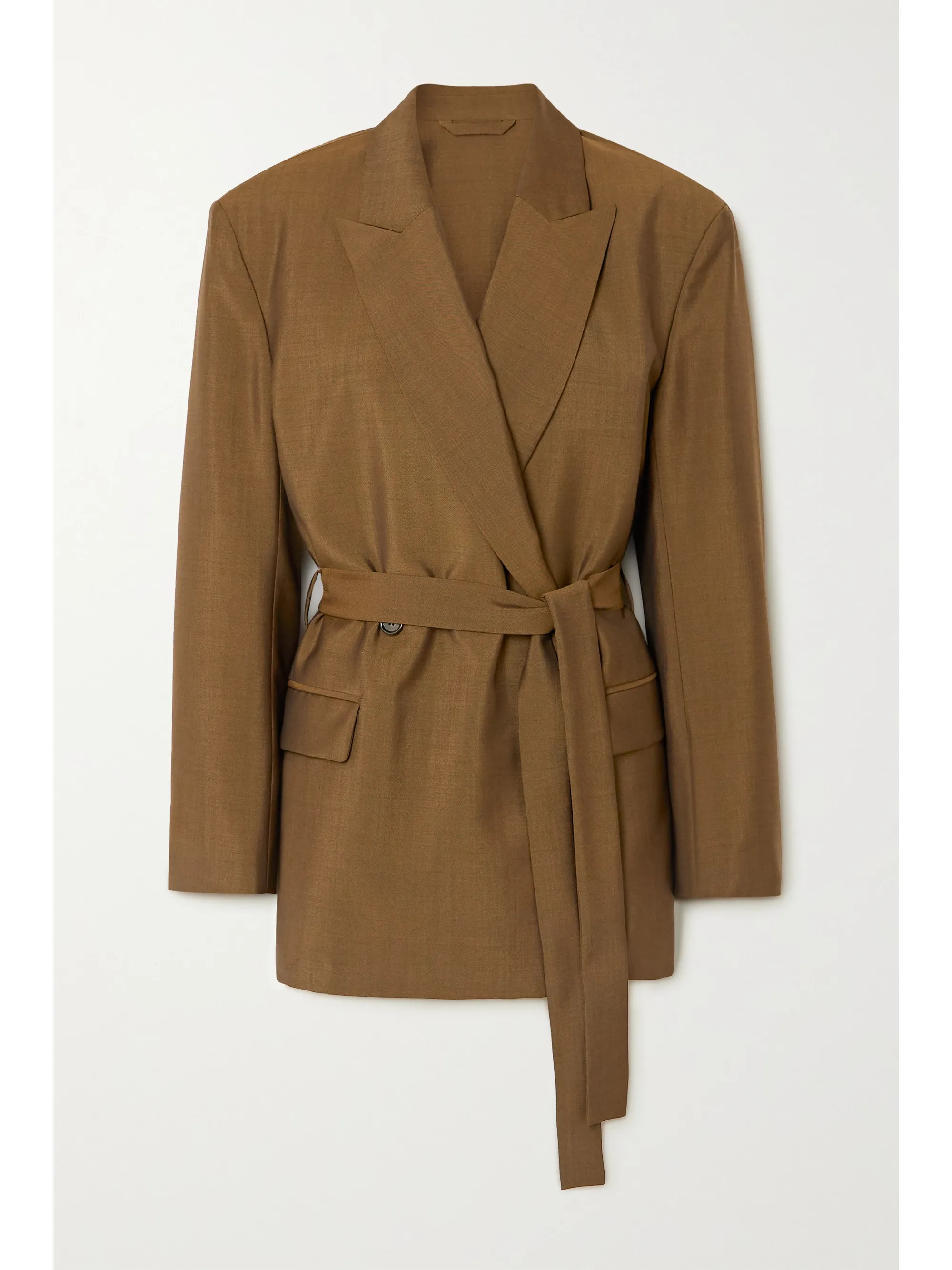 Blazer aus einer Woll-Mohairmischung mit Bindegürtel | NET-A-PORTER (UK & EU)