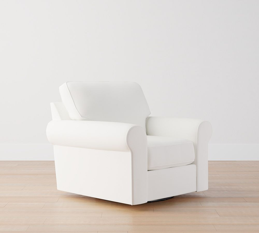 Buchanan Roll Arm Swivel Chair | Pottery Barn (US)