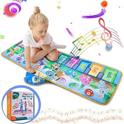 Baby Musical Mats with 25 Music Sounds,Kids Musical Mats Non-Slip Floor Piano Baby Music Toys Sof... | Amazon (US)