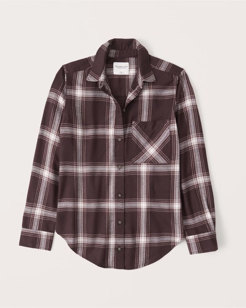 Women's Boyfriend Flannel Shirt | Women's New Arrivals | Abercrombie.com | Abercrombie & Fitch (US)