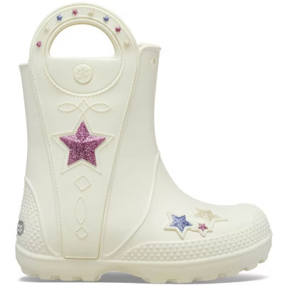 Crocs Toddler Handle It Western Metallic Rain Boots, Summit White, C6 | Target