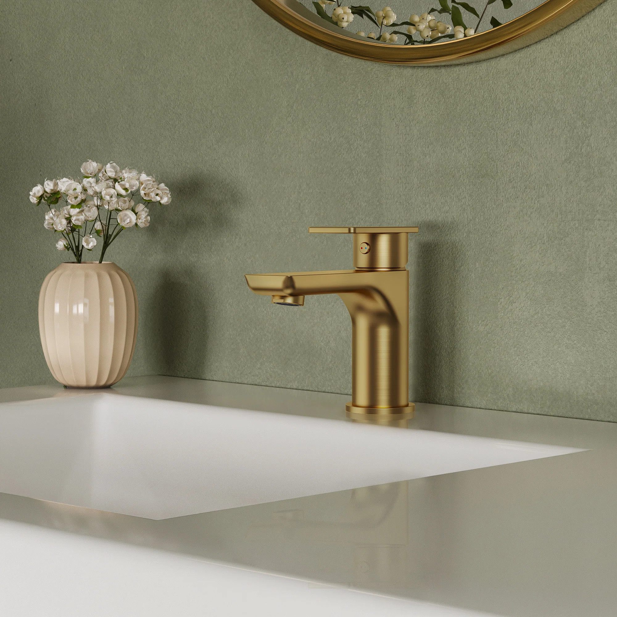 Bathroom Faucet with Drain Assembly, Single Handle Bathroom Sink Faucet  SFS-1120-GD | Wayfair North America