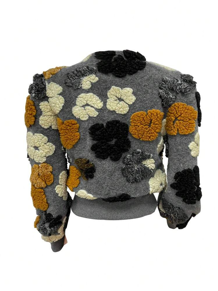 European & American Fashion Ladies Fluffy Suitable Cardigan | SHEIN